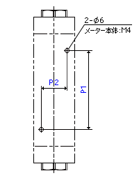 Rc1/4-L タイプ・Rc3/8 タイプ・Rc1/2 タイプ パネルカット図