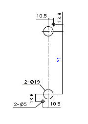 Rc1/4-Sタイプ・Rc1/4-Lタイプ パネルカット図